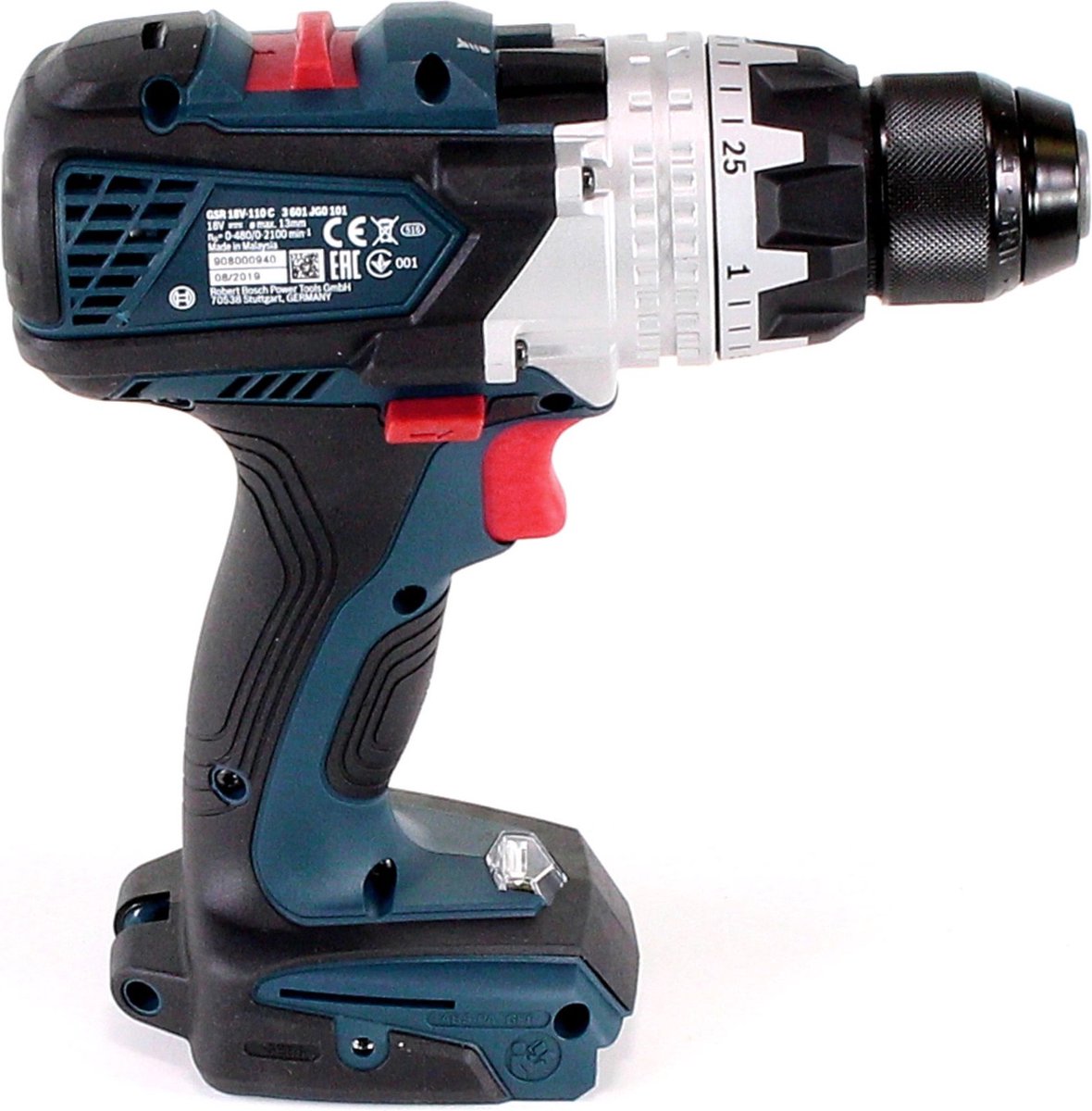 Bosch Professional GSR 18V-110 C Accu Schroefboormachine Bluetooth 18V Basic Body - 06019G0108