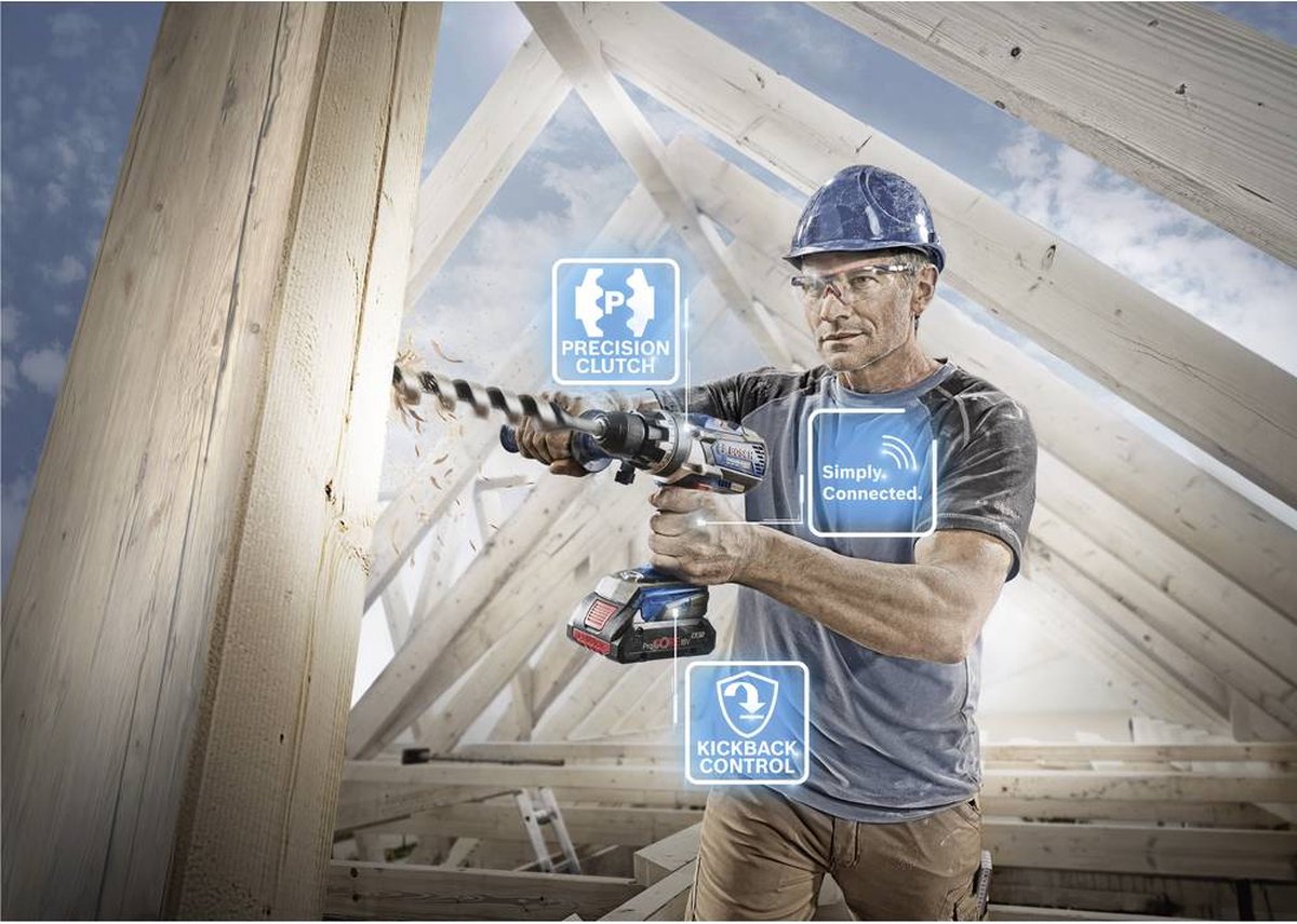 Bosch Professional GSR 18V-110 C Accu Schroefboormachine Bluetooth 18V Basic Body - 06019G0108